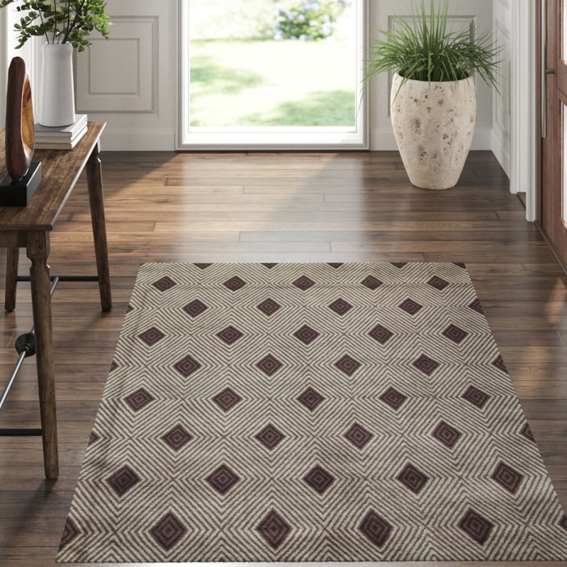 Hand-Knotted High-Quality Brown Area Rug
