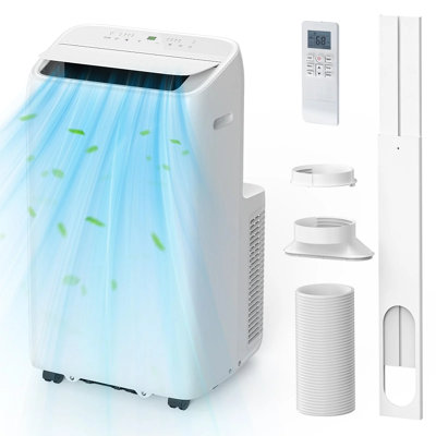 Electactic 10000 BTU Interver Portable Air Conditioner with Drainage-free, 5-in-1 Cool Dry Fan with Remote