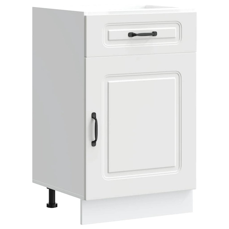Kitchen Base Cabinet Kalmar Engineered Wood, White, 81.5cm H x 50cm W x 46cm D