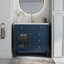 Meuble-lavabo de salle de bain Mid-Century avec verre à motif et éclairage à détecteur de mouvement