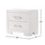 Elegant Cream White 2-Drawer MDF Nightstand