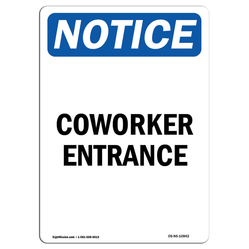 Plaque d'entrée de coworker