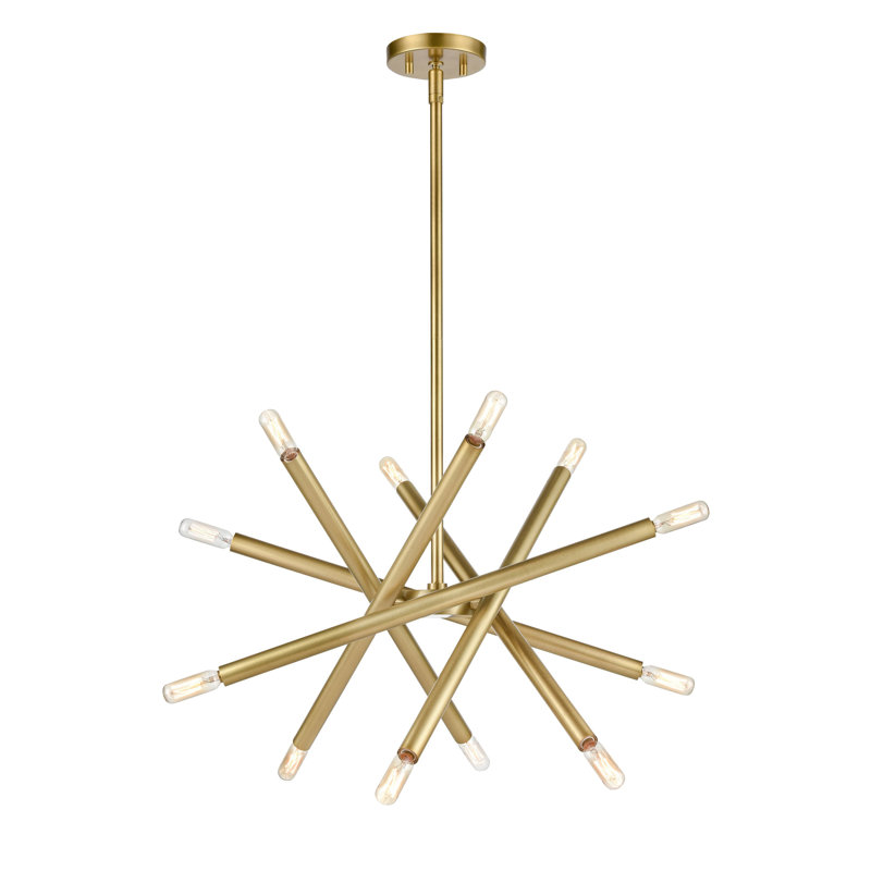 Mandelorian 12 - Light Sphere Chandelier, 25" H x 21.38" W x 21" D, Gold