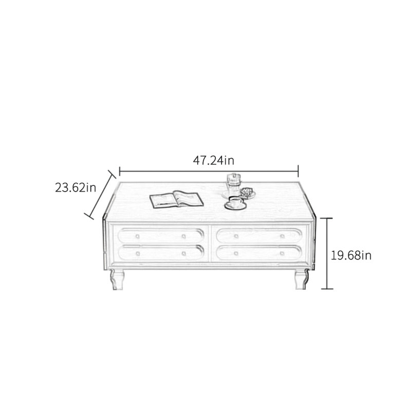 Table basse Design Sens, Brun
