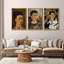 "Inspiré par Frida, autoportrait emblématique, paysage naturel, illustrations, art moderne, décor rustique" - 3 pièces-98695731-98695732