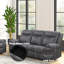 Canapé en microfibre gris foncé Power Motion