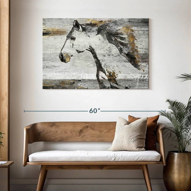 Cheval bai Brampt, H 30 po x l 45 po