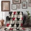 Style chéri à carreaux - Couverture Sherpa de qualité supérieure 1 pièce-1875928666