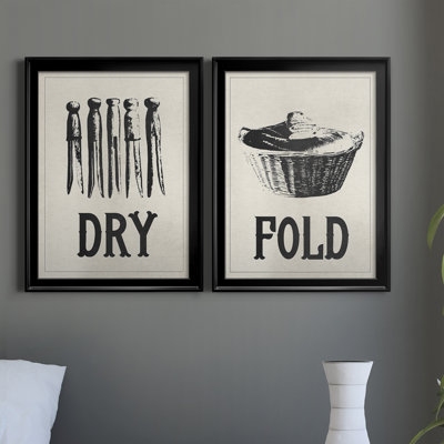 " Vintage Laundry II " 2 Piece Art Color Photography Print