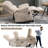 23" Seat Width And High Back Large Size Beige Chenille Power Lift Recliner Chair With 8-Point Vibration Massage And Lumbar Heating-293658123