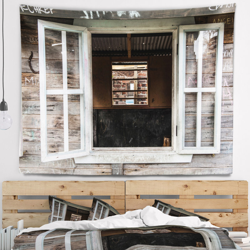 Tapisserie en bois pour murs et fenêtres, H 32 po x l 39 po