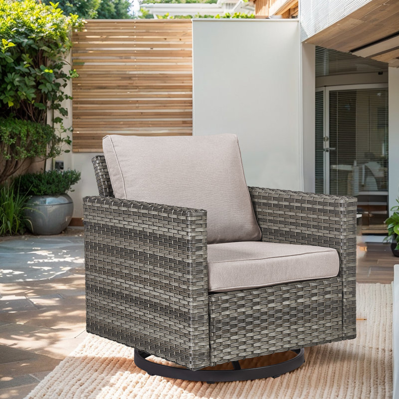 Chaise d'extérieur Kotick, Beige, Brun foncé