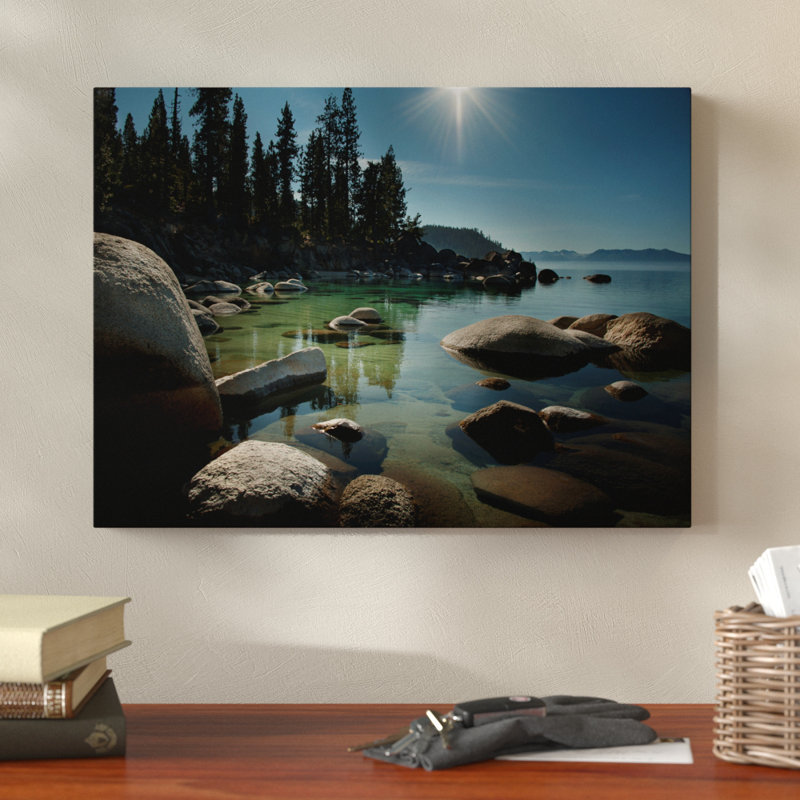 « céleste over tahoe », reproduction de photo sur toile tendue, H 35 po x l 47 po x P 2 po