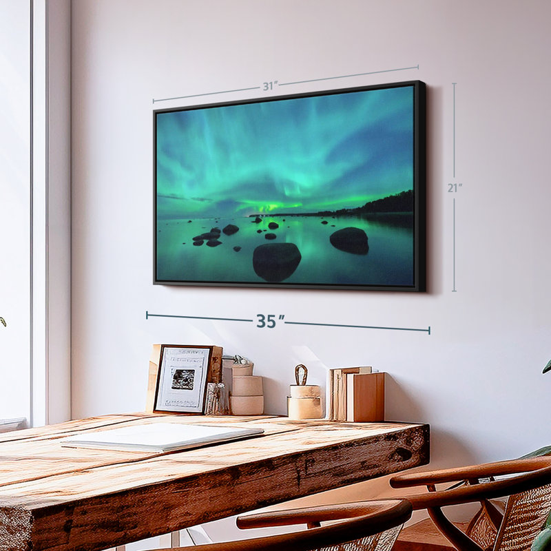 Nature «Northern Lights» du golfe de Finlande, H 31 po x l 21 po