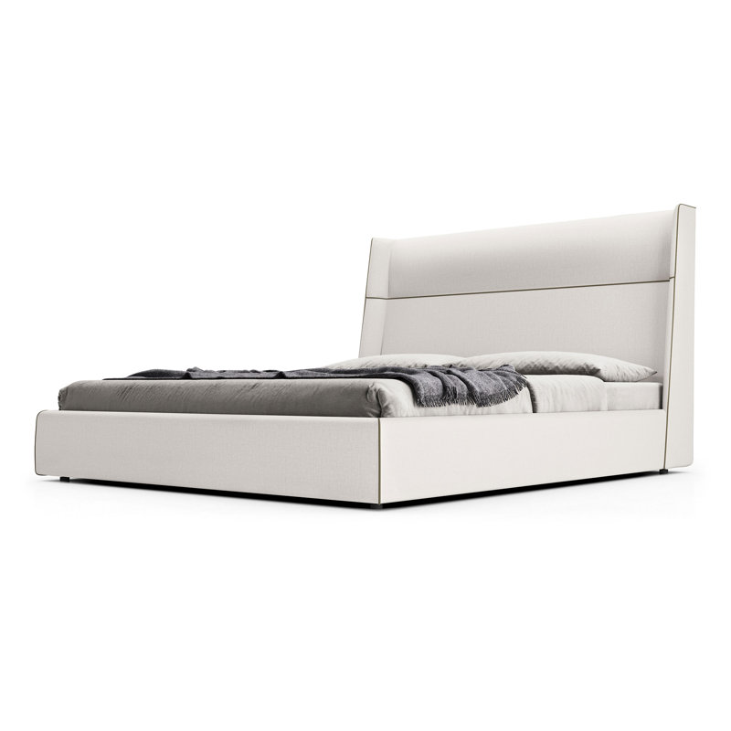 Bond Upholstered Bed, King, Chalk