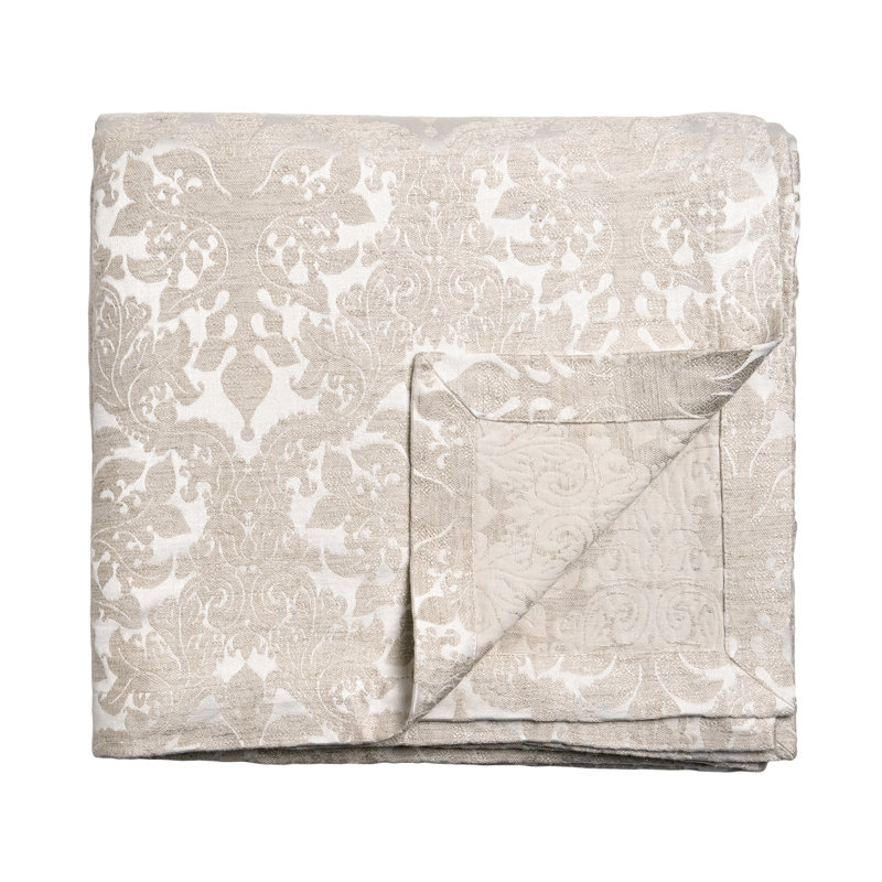 Baroque Coverlet, Champagne Damask, Queen Coverlet