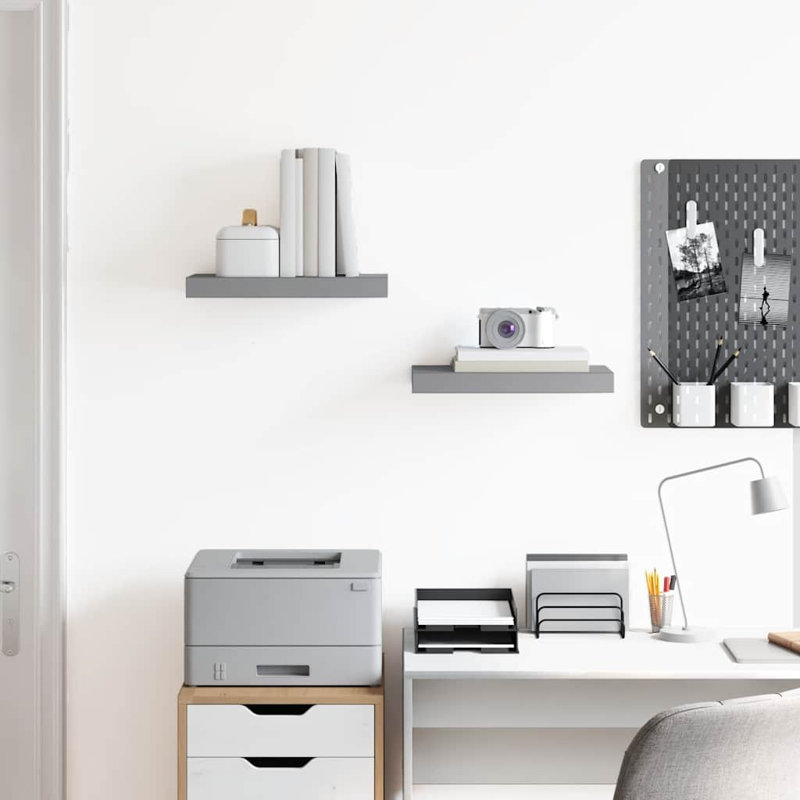 Tablette murale Tablette flottante à fixation murale pour cadre photo, Gris, H 1,5 po x l 15,7 po x P 9,1 po