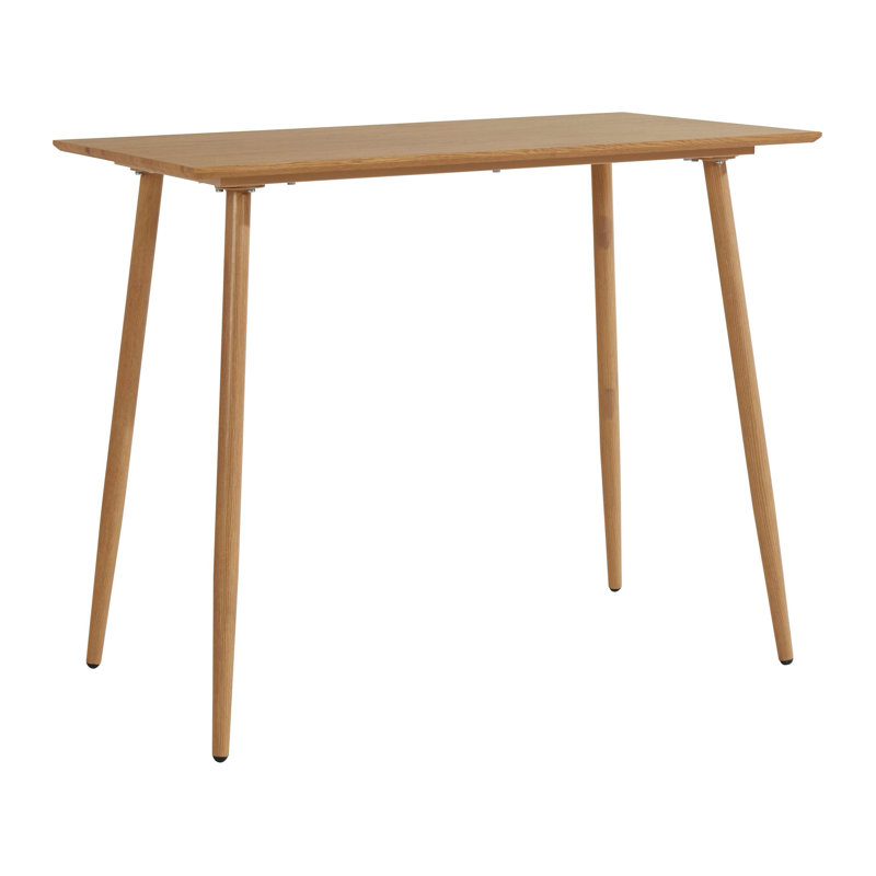 Armendariz Metal Base Dining Table, Oak