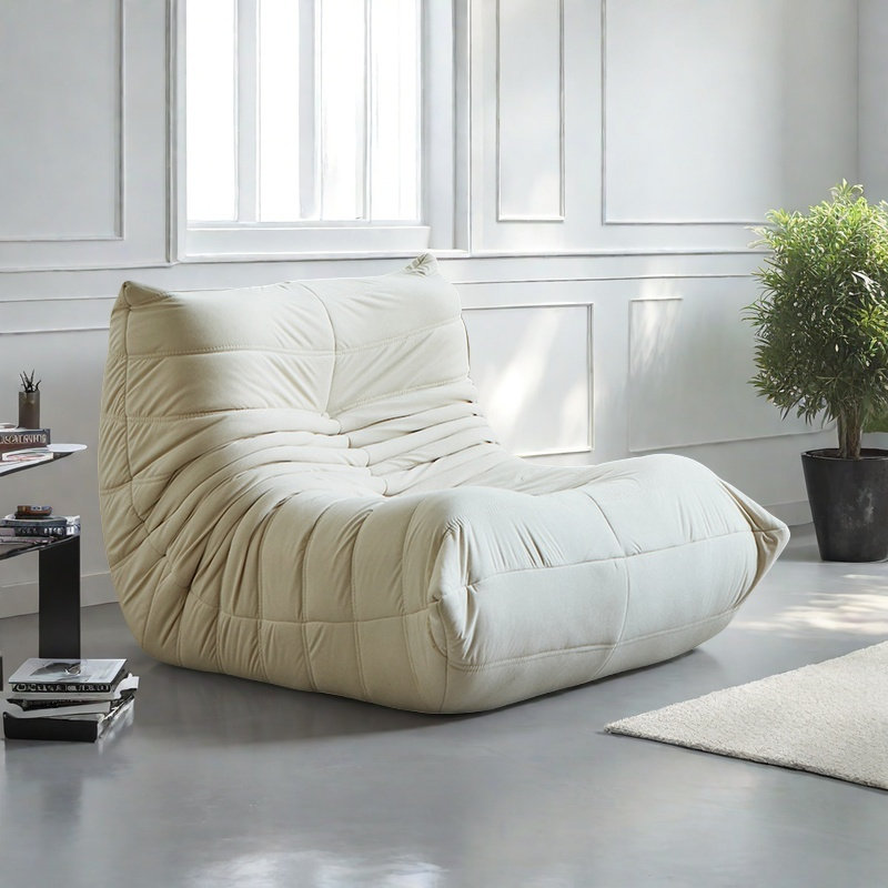 Canapé à billes rétro, Polyester blanc