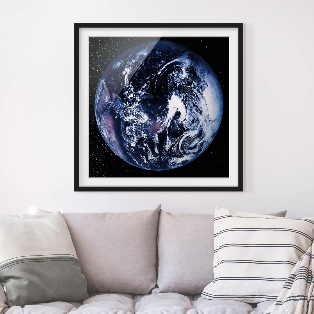 Gerahmter Grafikdruck Planet Earth