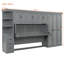 Lit escamotable simple avec garde-robe, armoire et bureau-1420005274