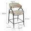 Tabourets de bar modernes de 25 po de hauteur avec dossier, structure en métal noir, tabourets de comptoir confortables pour îlot de cuisine / salle à manger, ensemble de 2