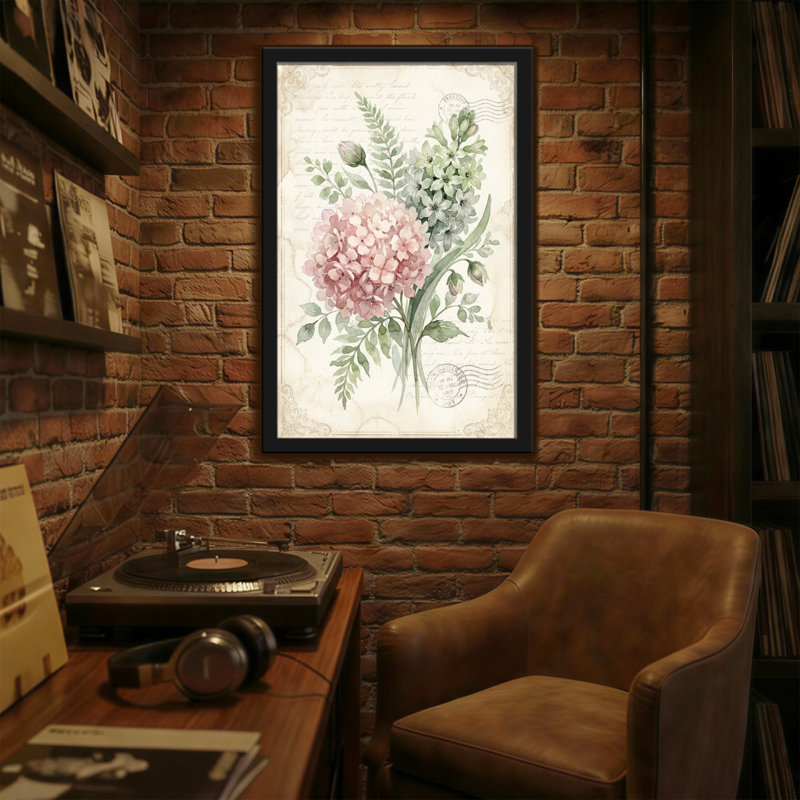 Plantes et fleurs, reproduction d'art botanique à l'aquarelle