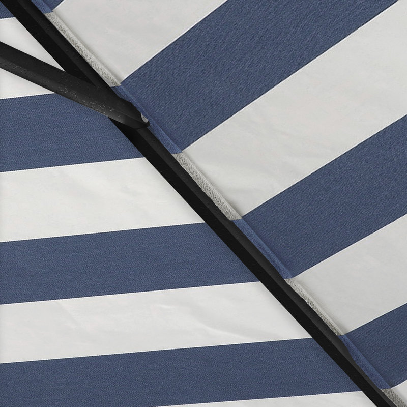 Parasol de marché 108 po Nesean, Rayure Cabana bleu marine / blanche