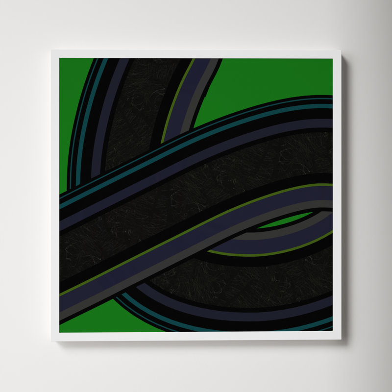 Twisted Road by Jacques Pilon, 24" H x 24" W x 1.25" D, White Wood