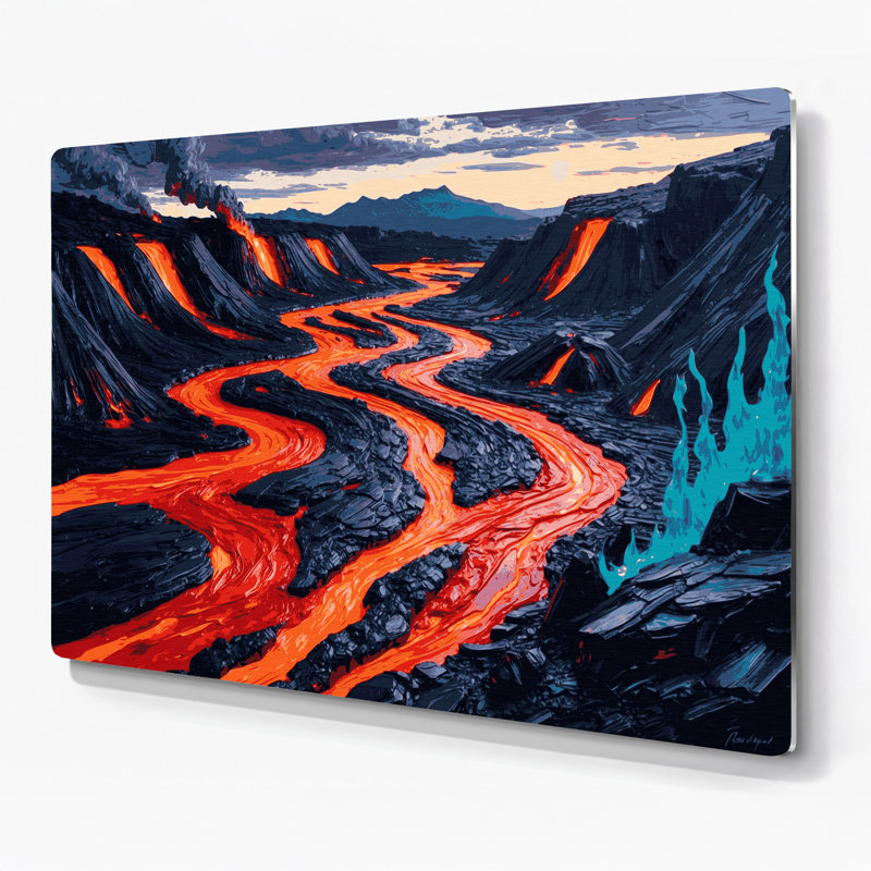 Art mural gris Hawaiian Lava Flows, H 20 po x l 30 po