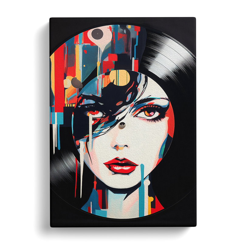 Vinyl Record Dadaism - Wrapped Canvas, 76cm H x 50cm W x 3cm D