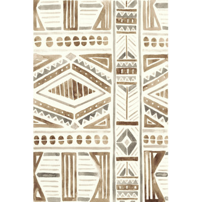 Tribal Impressions II 1 Piece Wrapped Canvas Painting