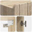  Wall-Mounted Cabinet Engineered Wood Storage Vintage Indoor Living Room-803090713