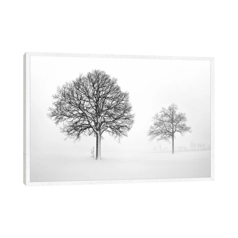 We Live And Die Together by Ben Heine - Print on Canvas, 101.6 cm H x 66.04 cm W, White Floater Framed