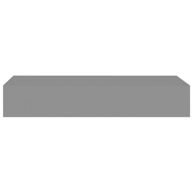Azarie 2 Piece Floating Shelf, 10cm H x 40cm W x 23.5cm D, Grey