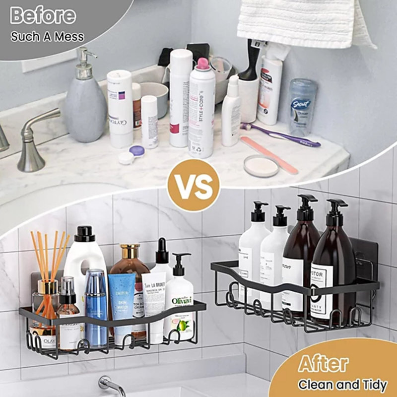 Stainless Steel Wall Bathroom Shelves