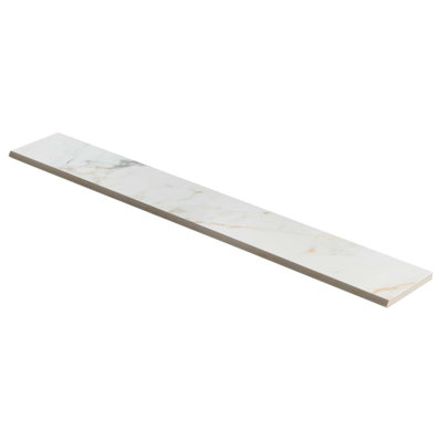 Calacatta Macchia 4x24 Marble Look Matte Porcelain 3.54 in. x 23.62 in. Porcelain Tile