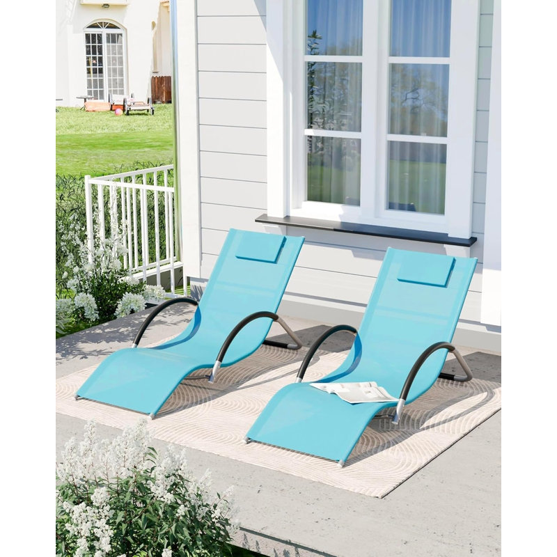 Outdoor Lounge Chair, Blue