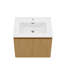 Meuble-lavabo flottant mural 24 po avec lavabo en céramique, noyer naturel, bois massif-262327034-262327032
