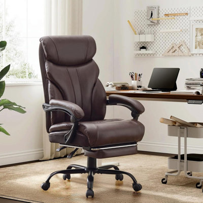 Big & Tall Office Chair 500LBS Capacity, Ergonomic Gaming Chair with Footrest for Adults