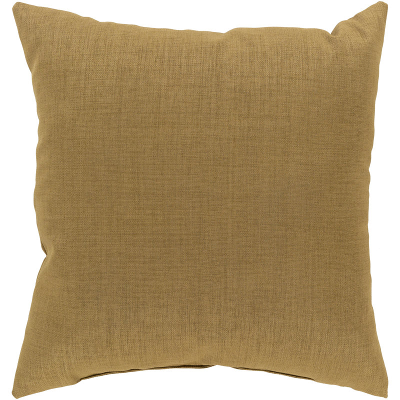  Indoor/Outdoor Throw Pillow Cover, 22" H x 22" W, Tan