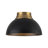 3-Light Hammered Metal Dome Semi Flush Mount