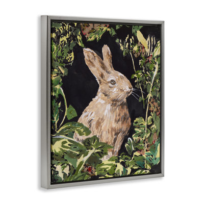 Cadre flottant avec lapin Wreathed Botanicals, design par Melissa Wang