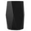 Table d'appoint en bois de manguier massif, 38 cm L x 38 cm P x 53 cm H, bois, monobloc, table d'appoint, noir, motif géométrique polygonal