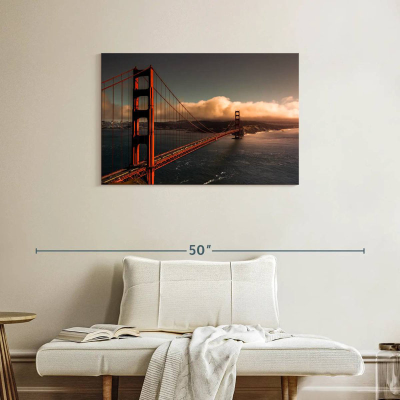 Hannes Sunlit Golden State Bridge, H 24 po x l 36 po