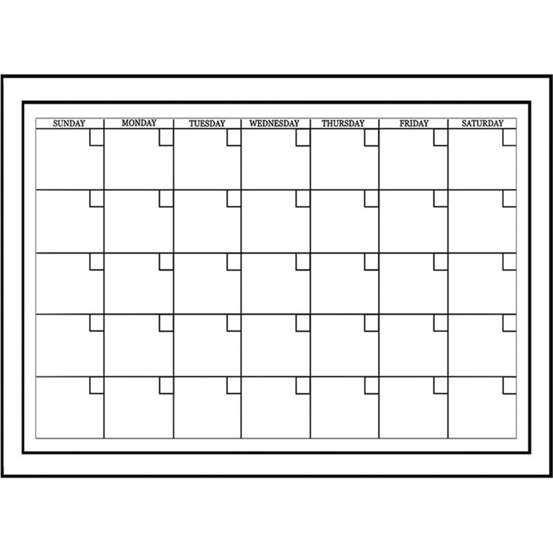 Monthly Dry Erase Calendar Wall Stickers, 45 cm H x 61 cm W