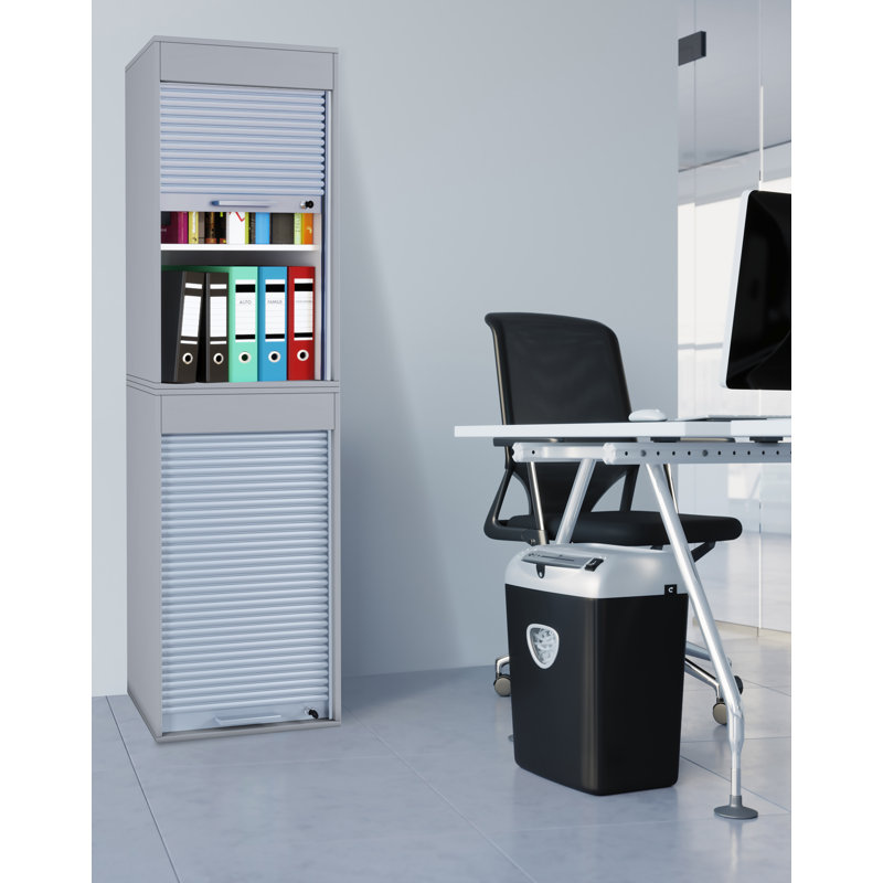 Anihya Storage Cabinet, Grey/Brown/Blue