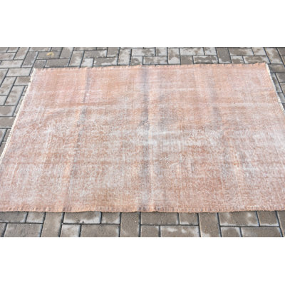 Tapis décoratif brun fait à la main de style turc idéal pour la décoration de chambre à coucher ou de vestibule