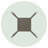Hayek Round Tempered Glass Top Dining Table with Angular Wood Base and Shelf, Brown
