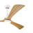52" Solid Wood DC Motor Blade Ceiling Fan With Light & Remote Control-1343684374-1343684375